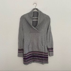 ATHLETA Women's Small Gray Cashmere Blend Tunic Dress